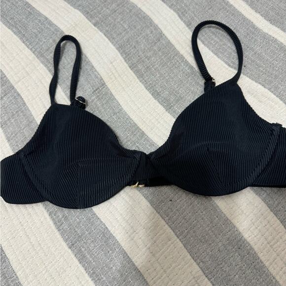 Beach Riot Ribbed Black Two Piece Bikini Swimsuit Size S/M - Picture 6 of 12